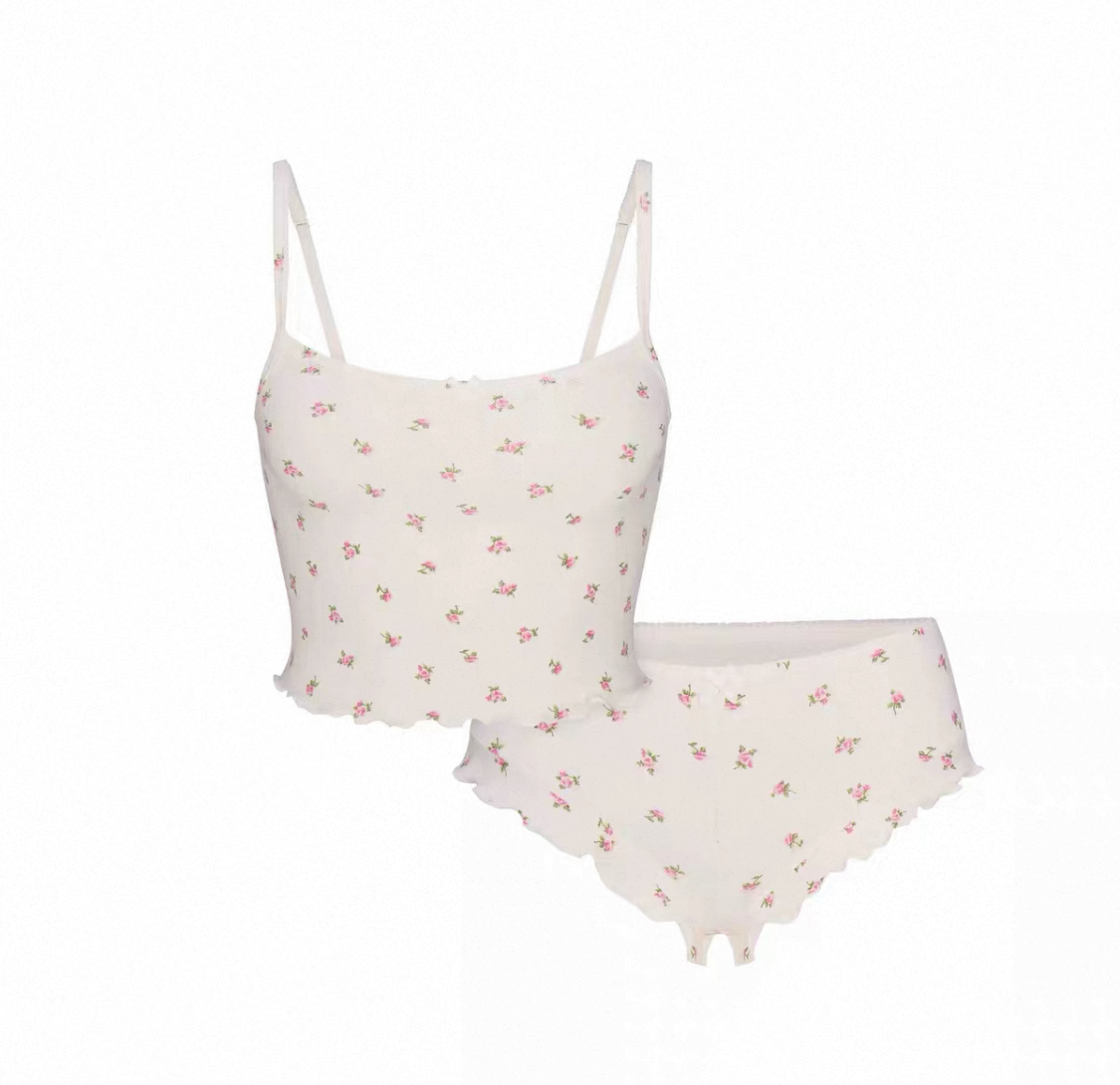 LOGO POINTELLE CROPPED CAMI SET