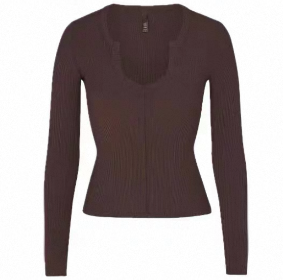 SOFT LOUNGE SPLIT NECK LONG SLEEVE