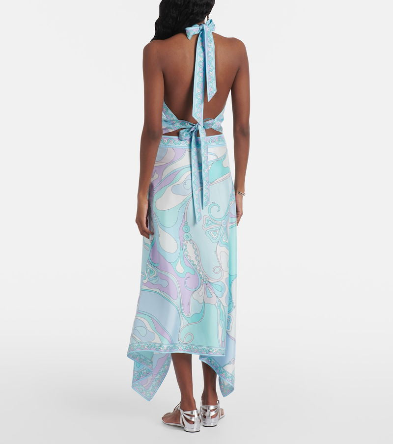 Pucci Aqua Mirage Asymmetrical Set