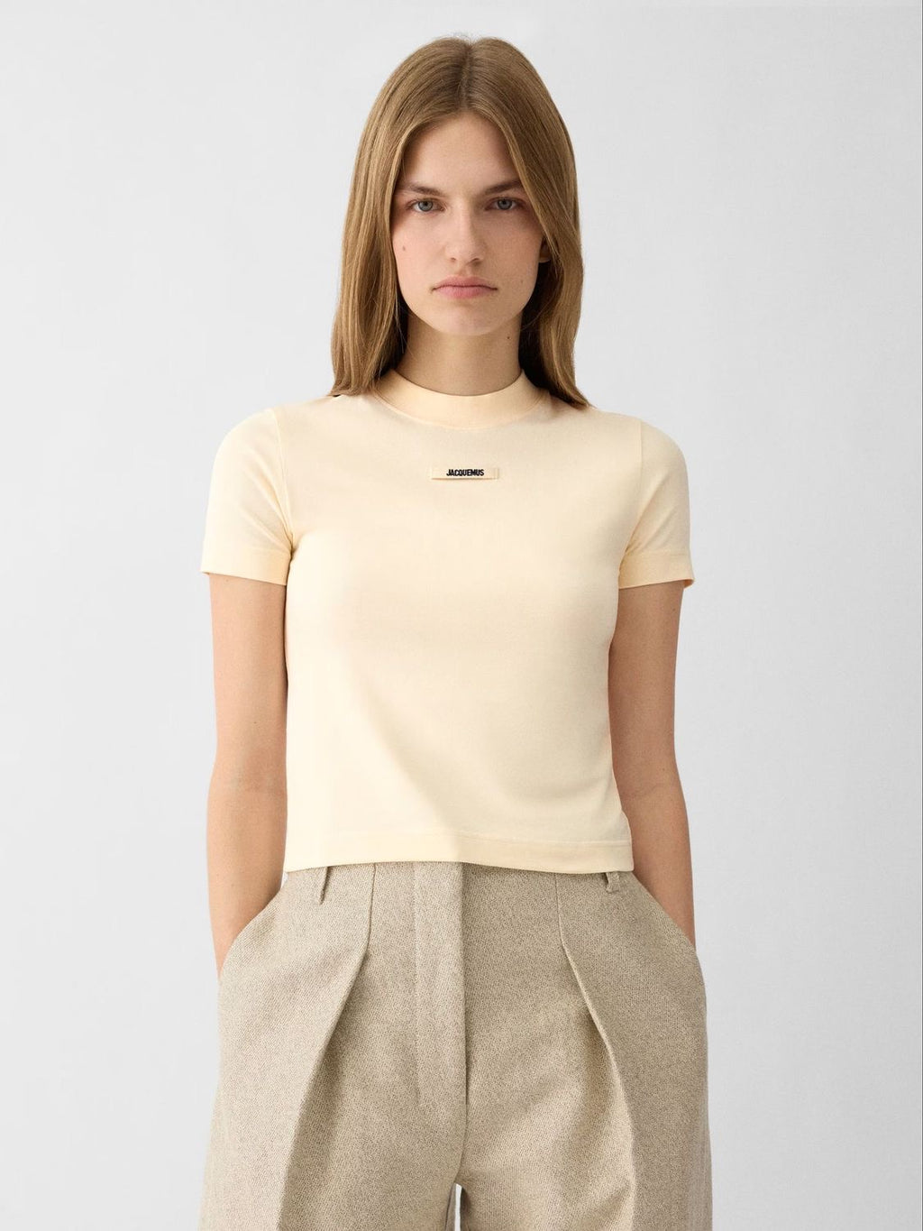 LES CLASSIQUES The Gros Grain t-shirt in Light beige