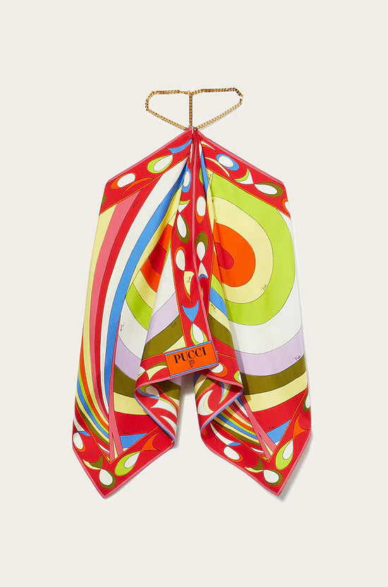 PUCCI Kaleido Silk Halter Top