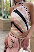 PUCCI Solar Mirage Halter Skirt Set