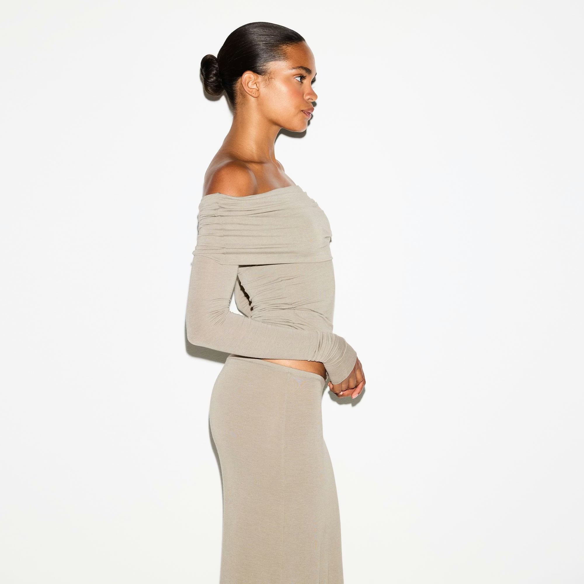 SHEER MODAL OFF THE SHOULDER SET