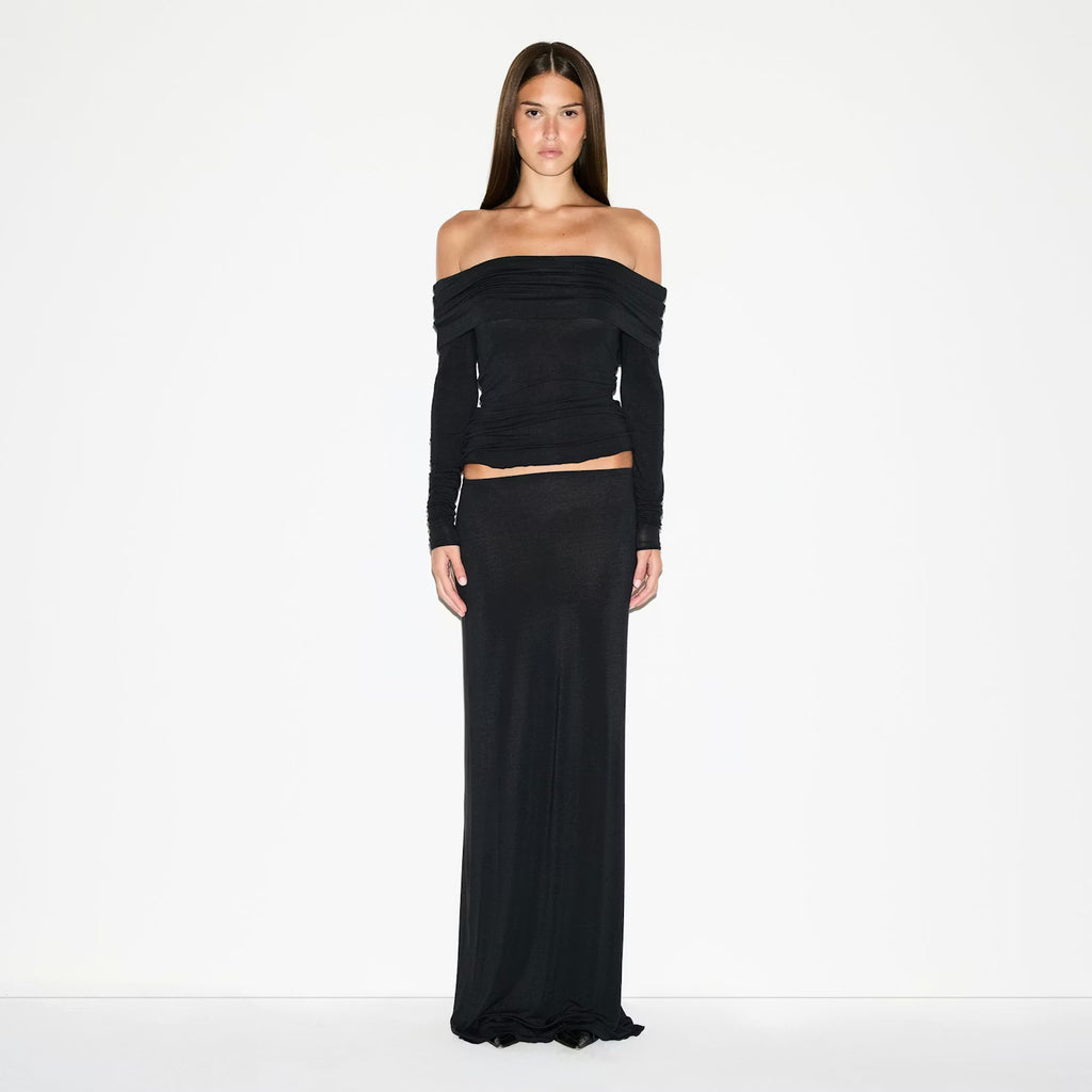 SHEER MODAL OFF THE SHOULDER SET