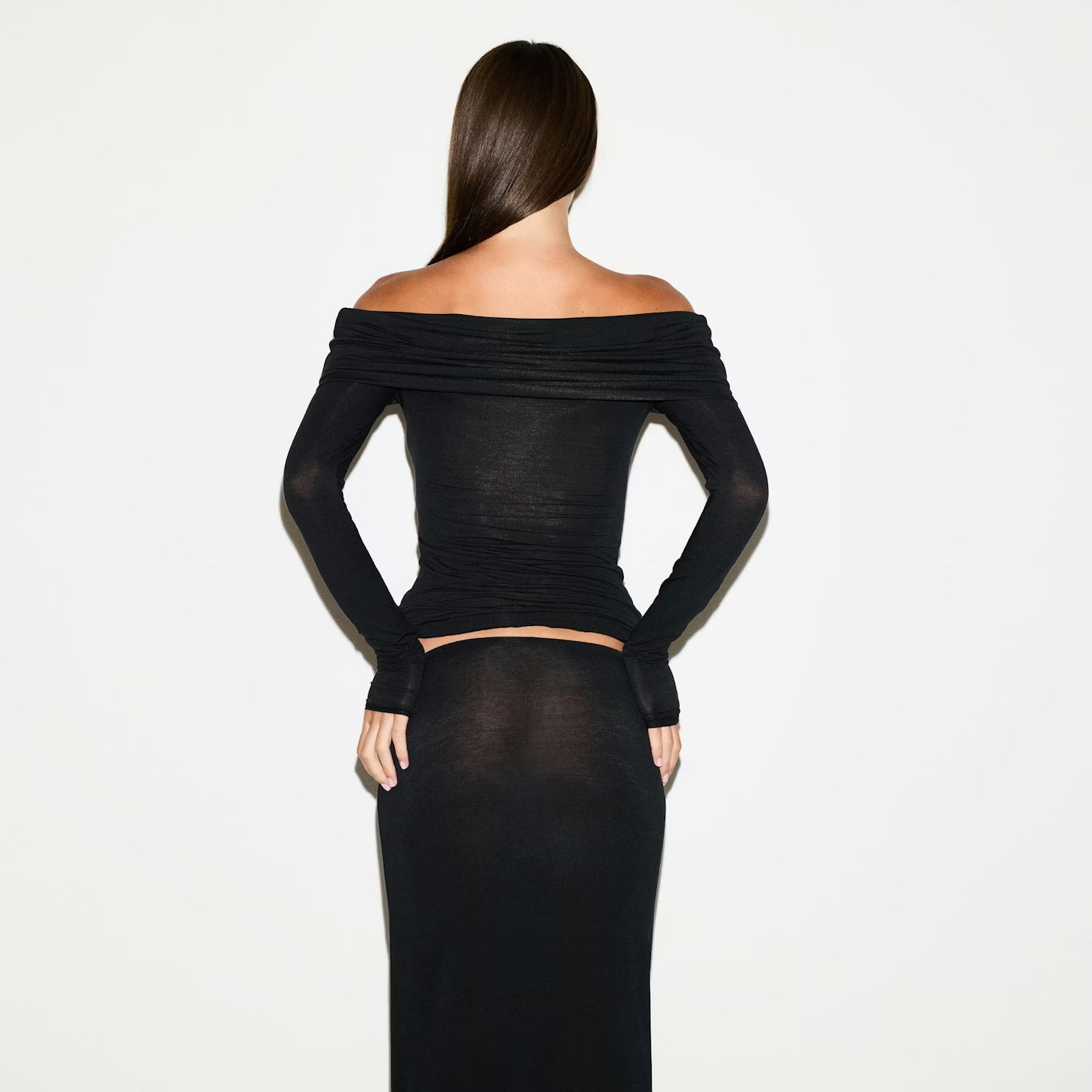SHEER MODAL OFF THE SHOULDER SET