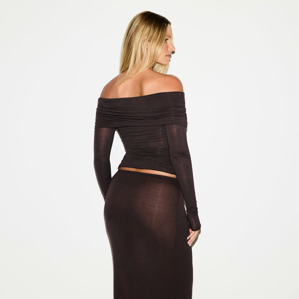 SHEER MODAL OFF THE SHOULDER SET