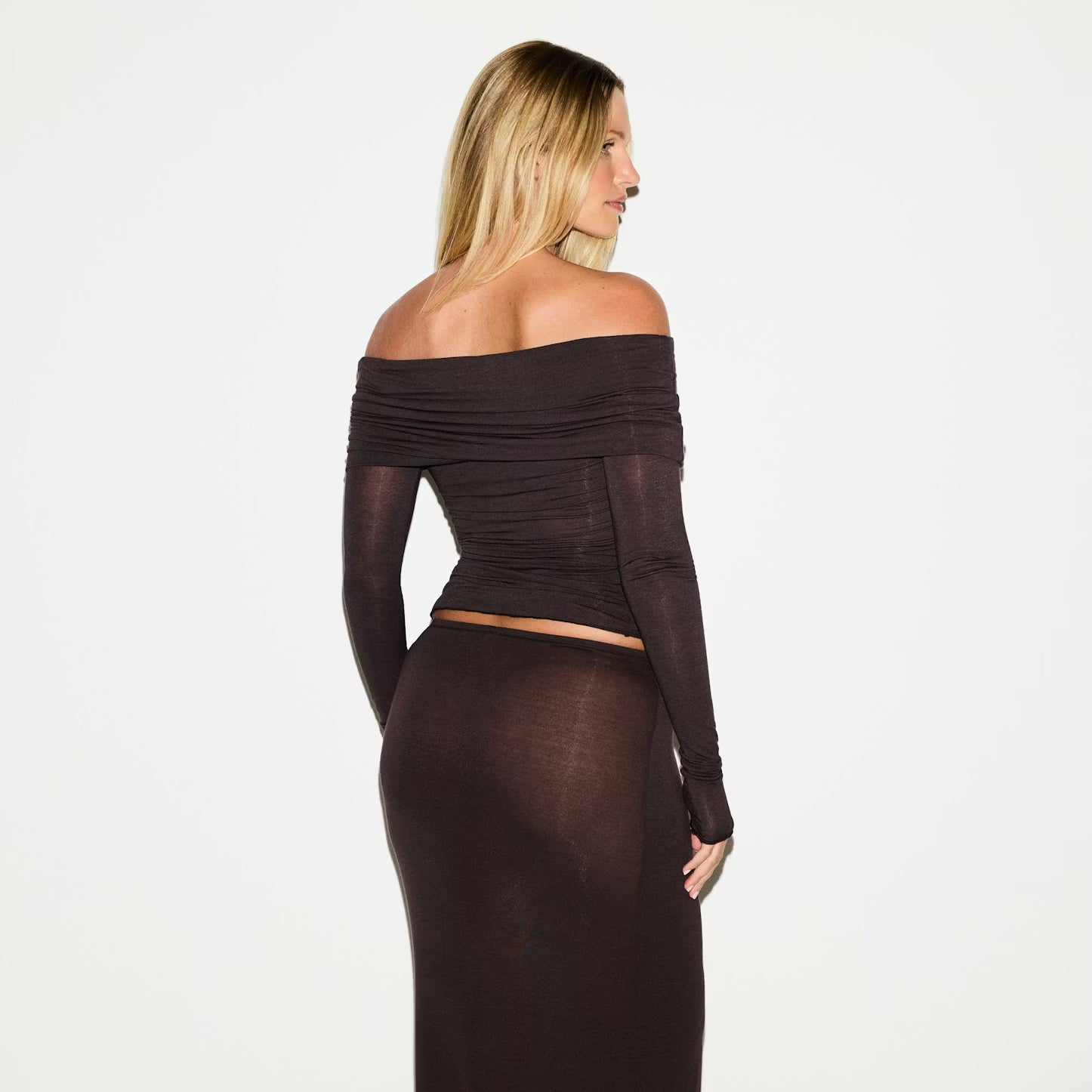 SHEER MODAL OFF THE SHOULDER SET