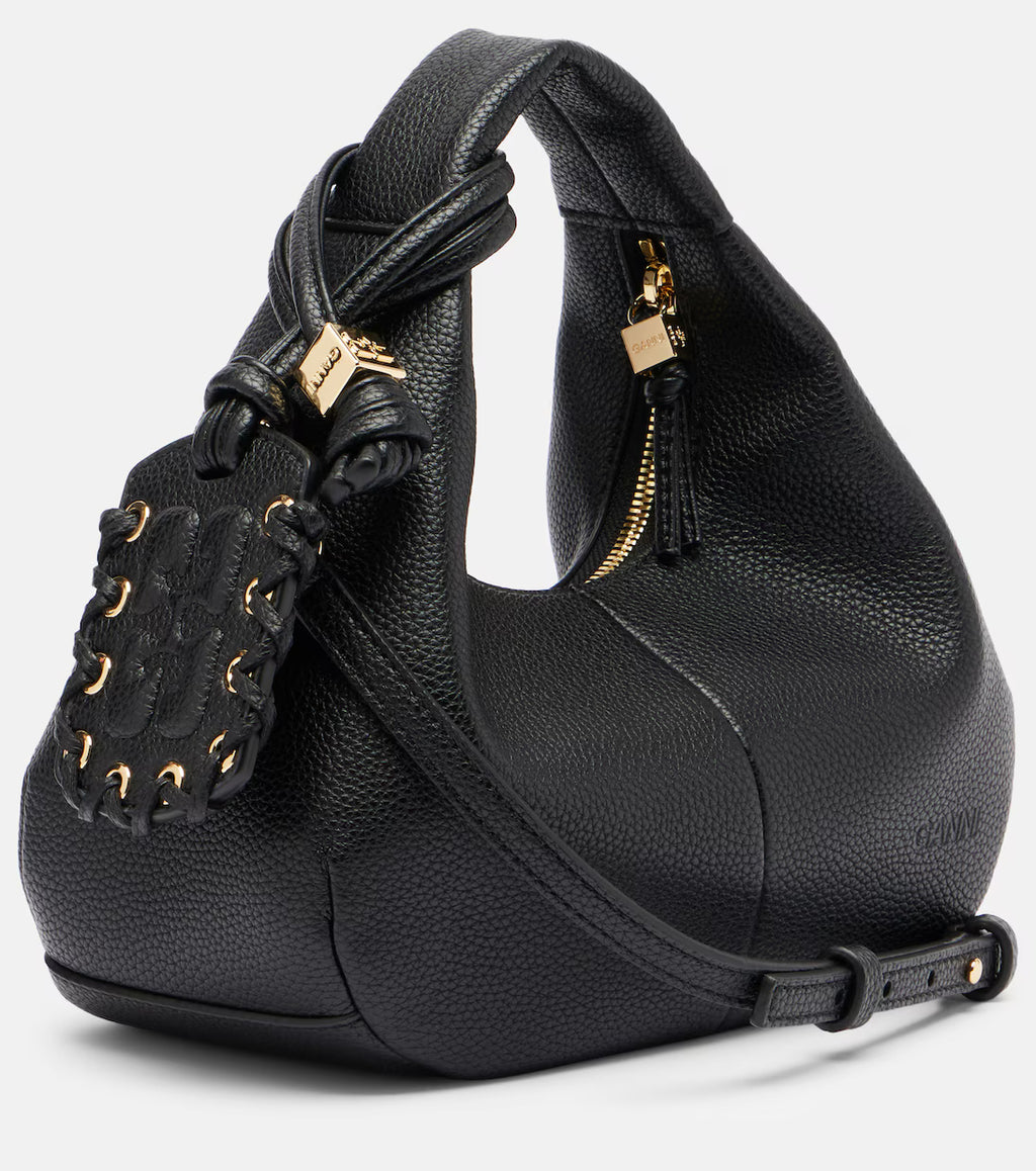 GANNI Mini Black Hobo bag