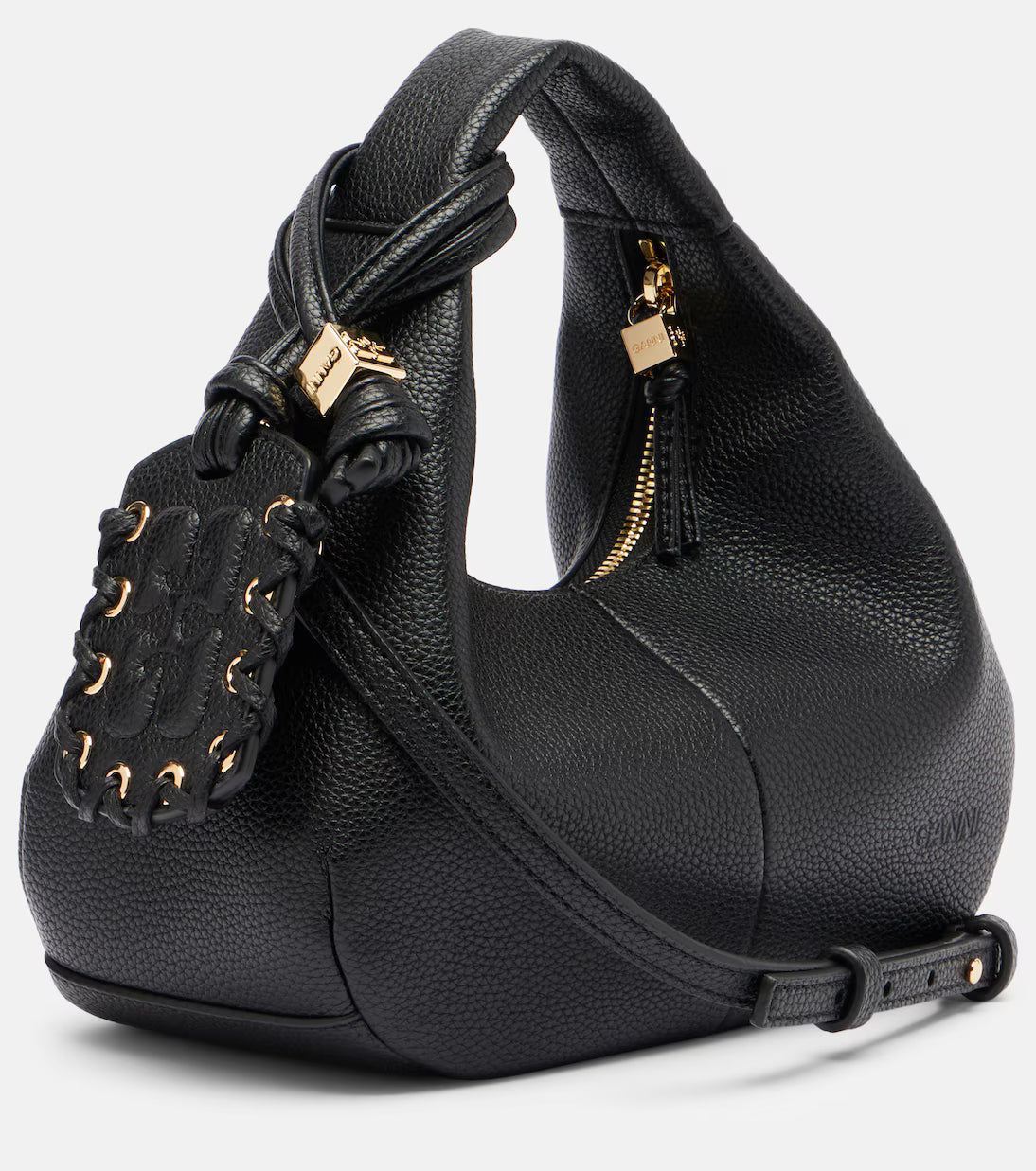 GANNI Mini Black Hobo bag