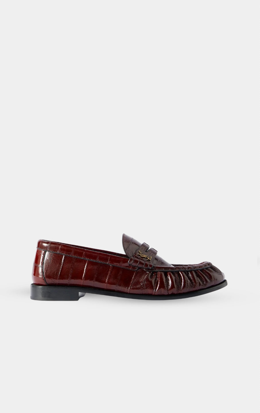Saint Laurent Le Loafer Burgundy leather penny