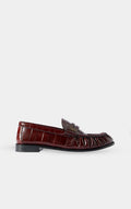 Saint Laurent Le Loafer Burgundy leather penny