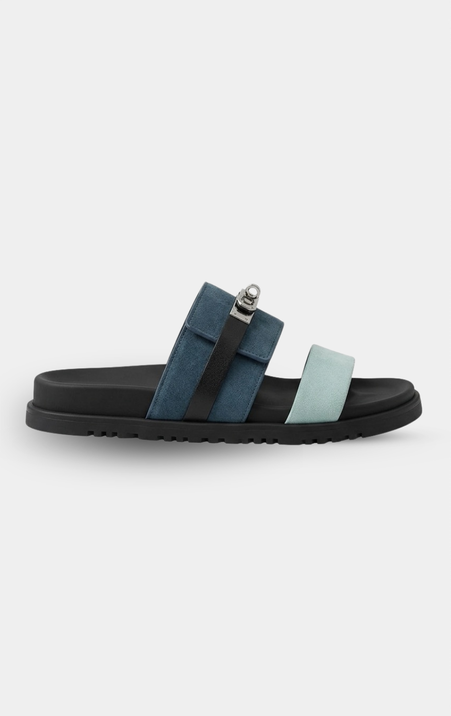 Hermès Jackson Blue Suede Sandal