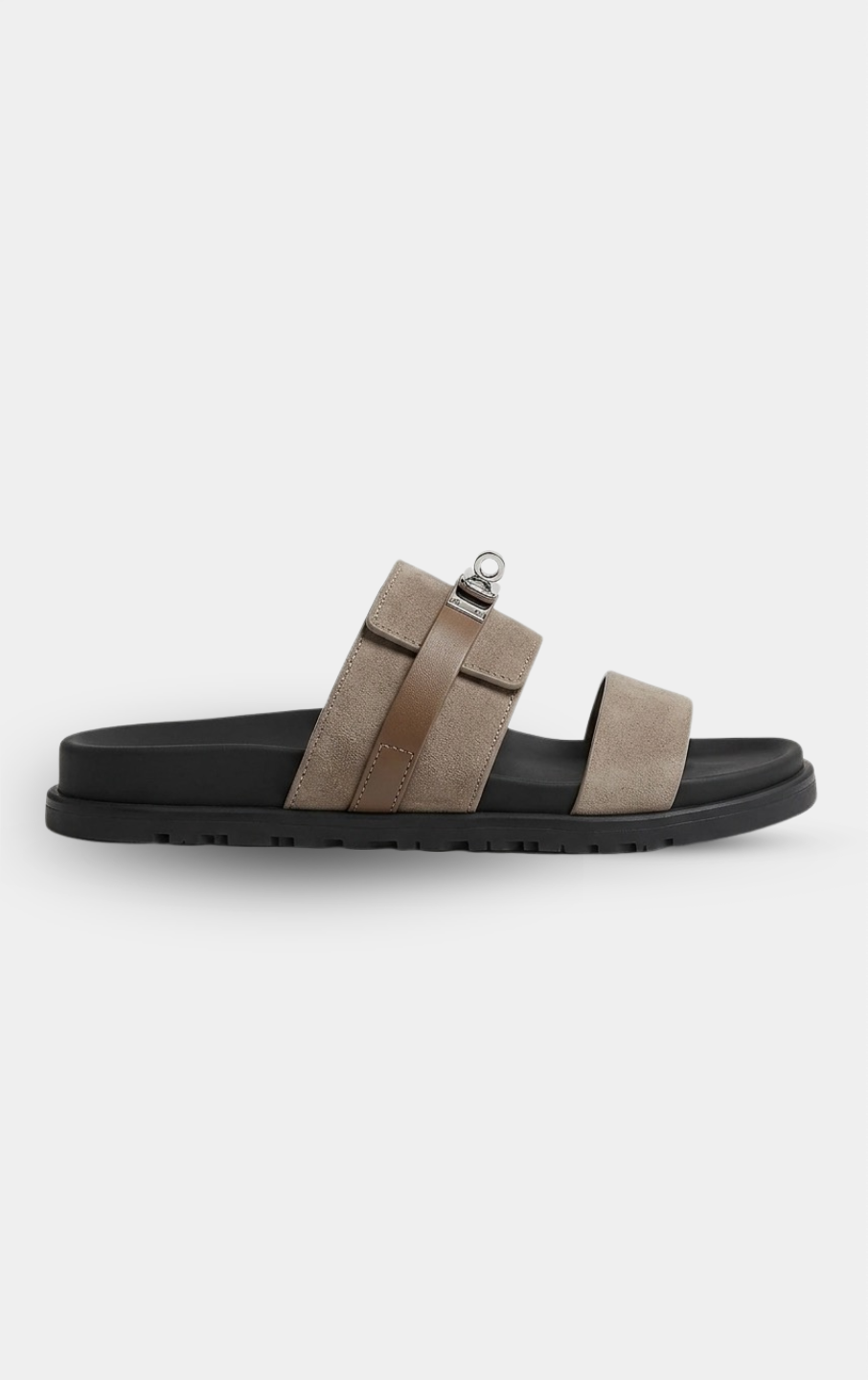 Hermès Jackson Brown Suede Sandal