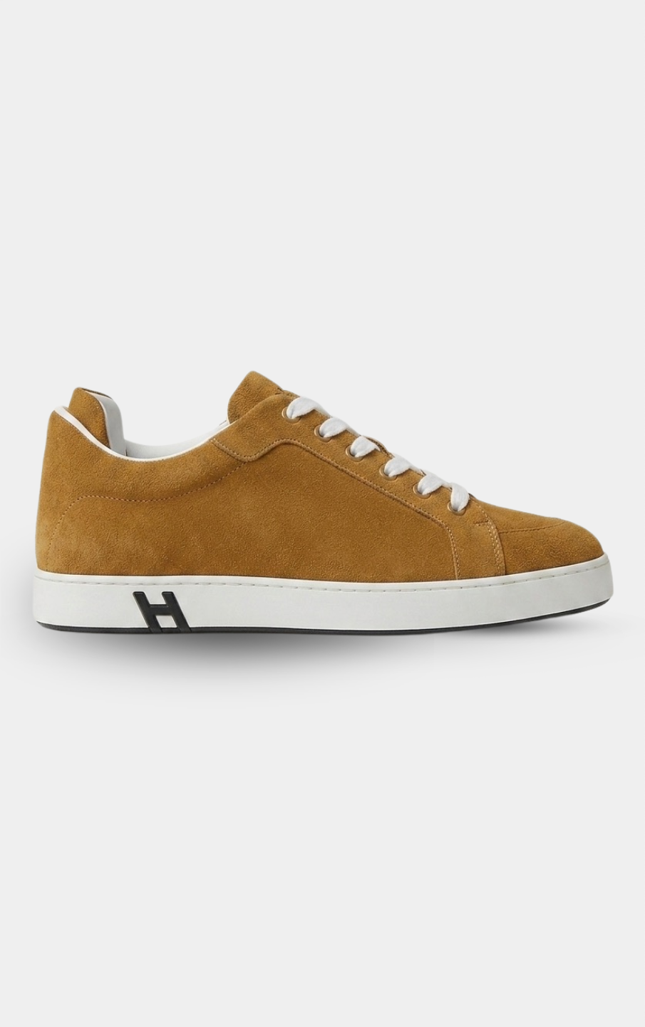 Hermès Kid Beige Camel Suede Sneaker