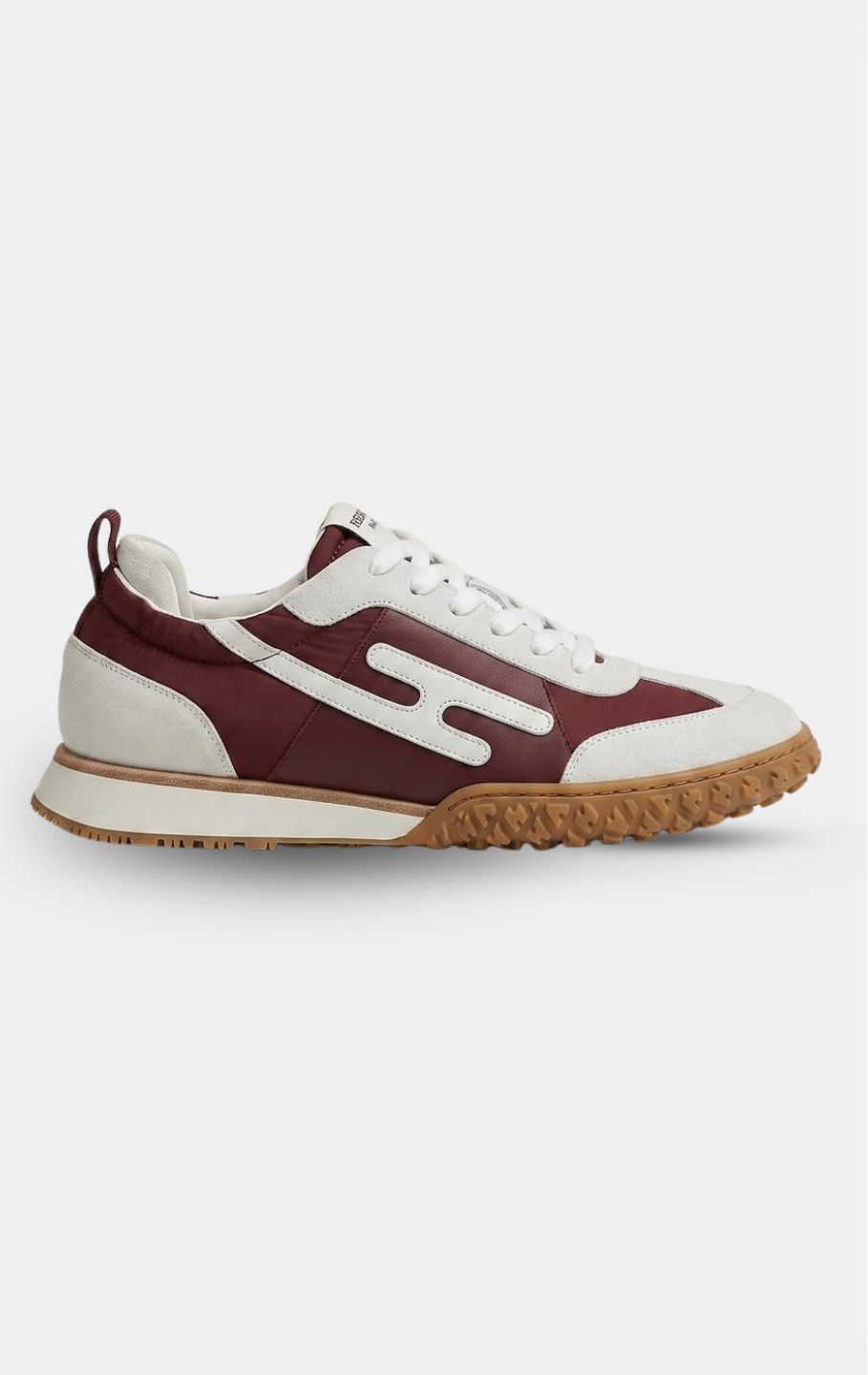 Hermès Jet White/Burgundy Sneakers