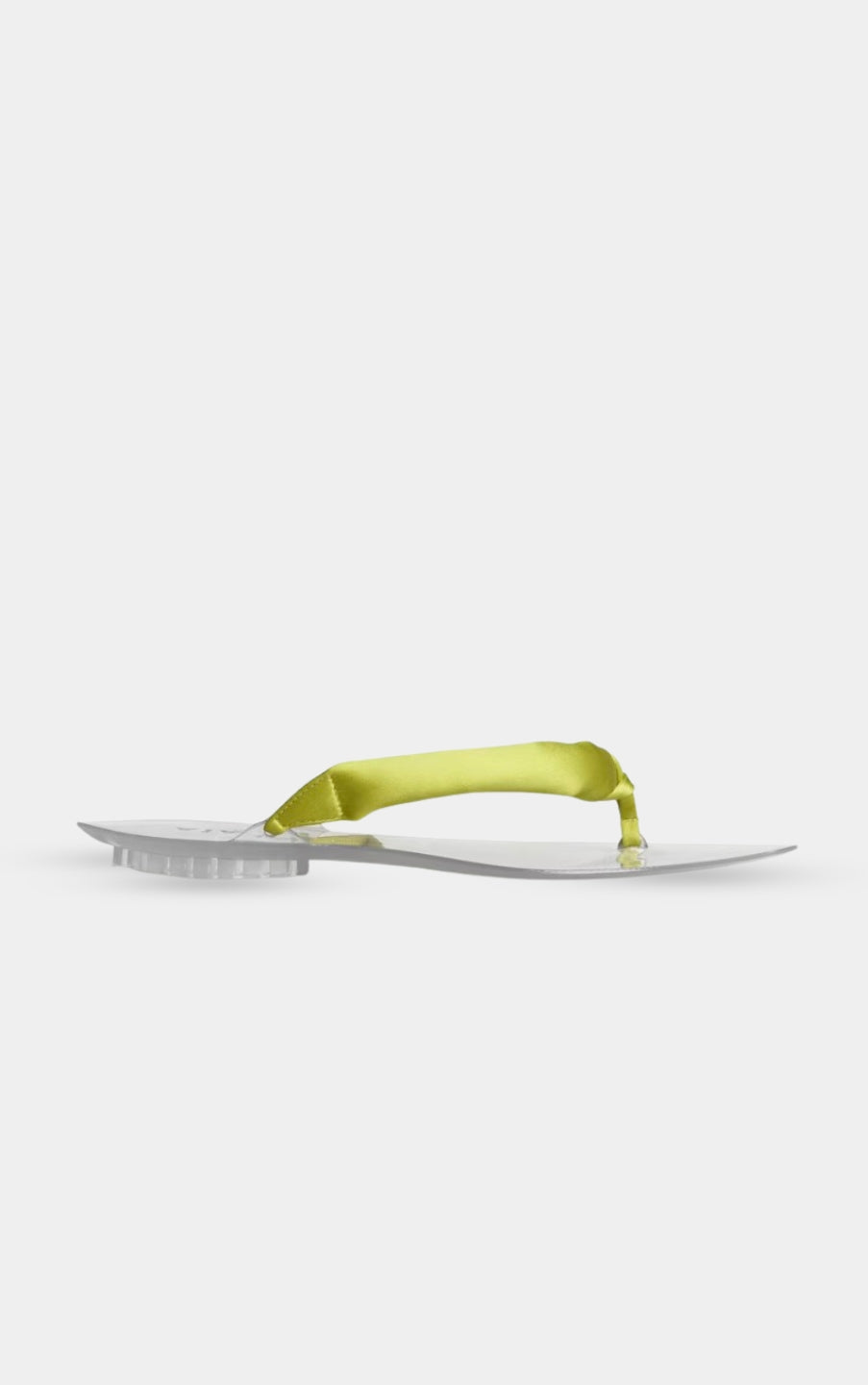 ALAÏA LIME INVISIBLE THONG IN SATIN