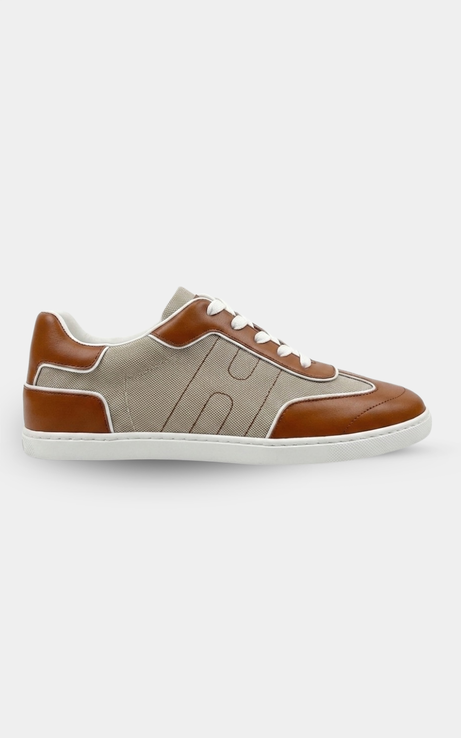 Hermès Brown Leather Match Sneaker