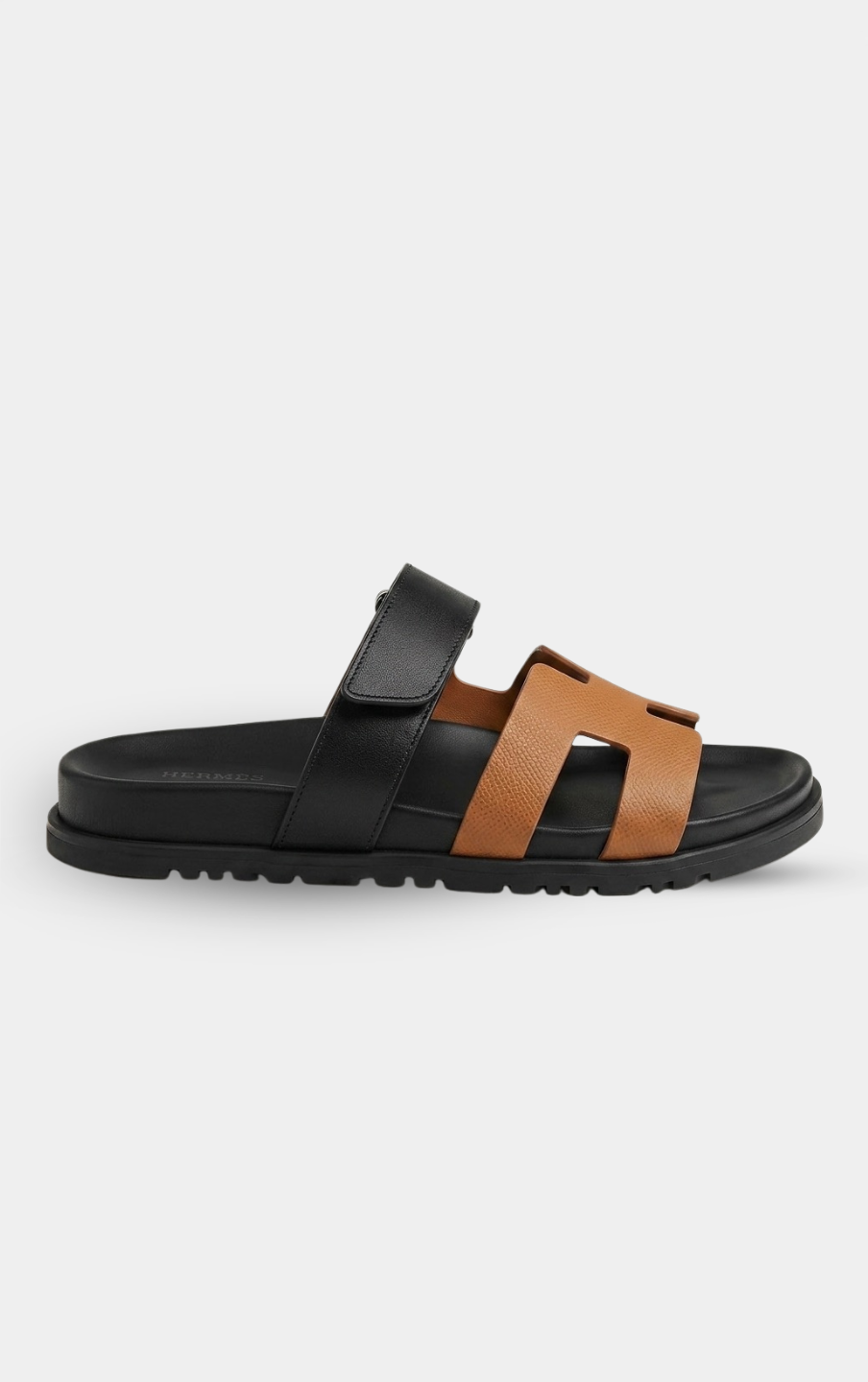 Hermès Chypre Black & Brown Sandal