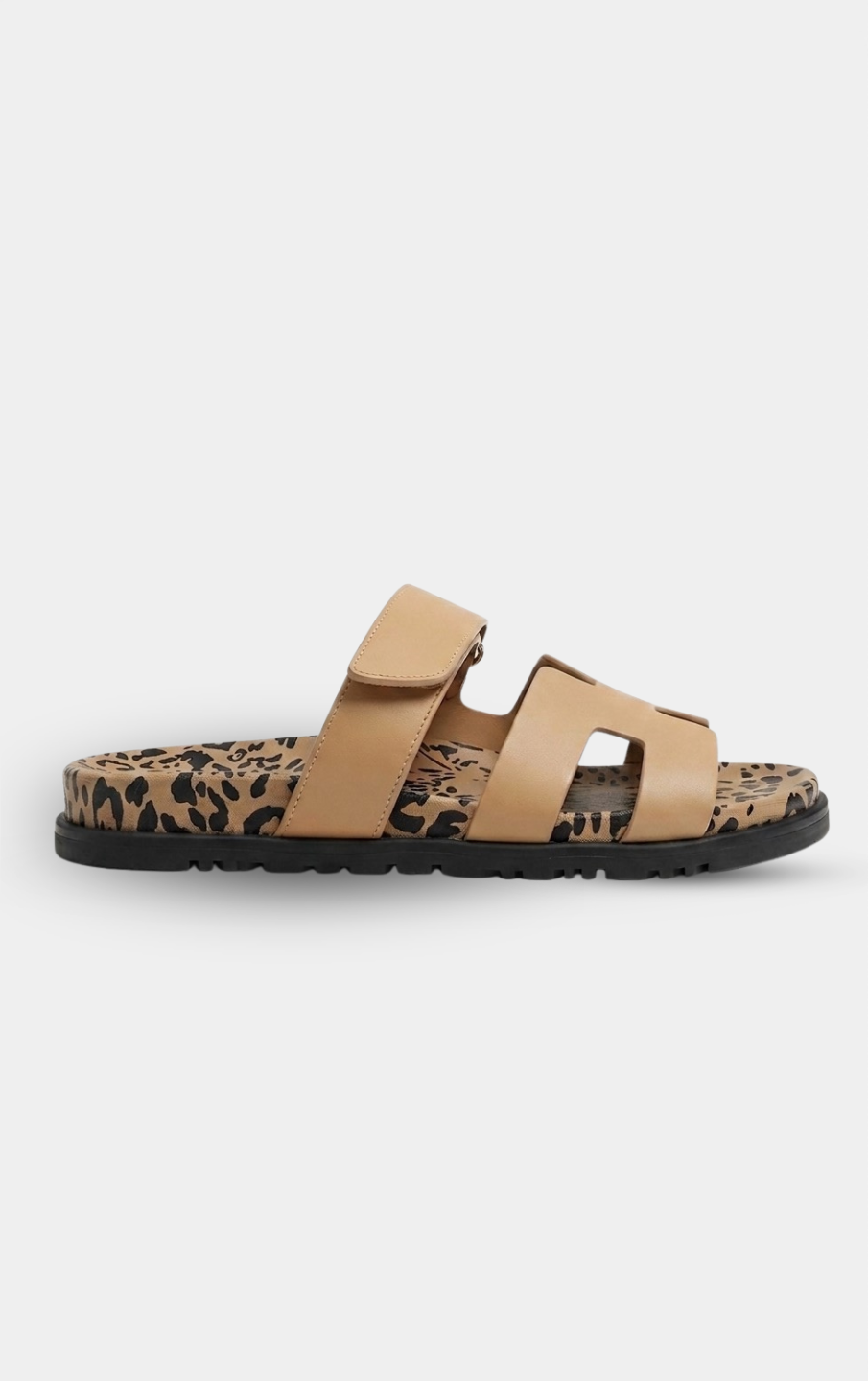 Hermès Chypre Beige Argile Leopard Sandal