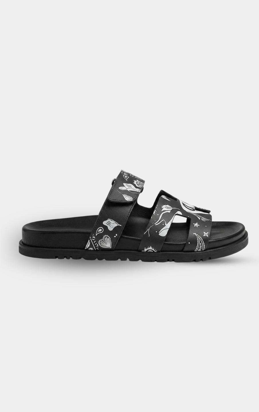Hermès Chypre Bandana Black & Blue Sandal