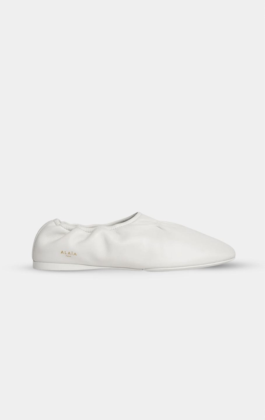ALAÏA WHITE SUPPLE SLIPPERS IN LEATHER