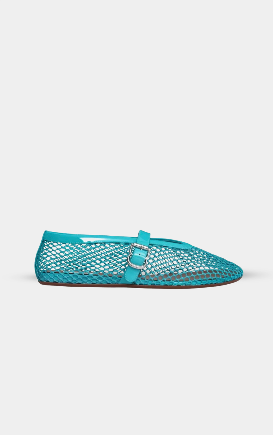 ALAÏA AMAZONITE BALLET FLATS IN FISHNET