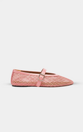 ALAÏA CHAIR BALLET FLATS IN FISHNET
