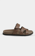 Hermès Chypre Brown Ostrich Leather Sandal
