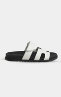 Hermès Chypre White Ostrich Leather Sandal