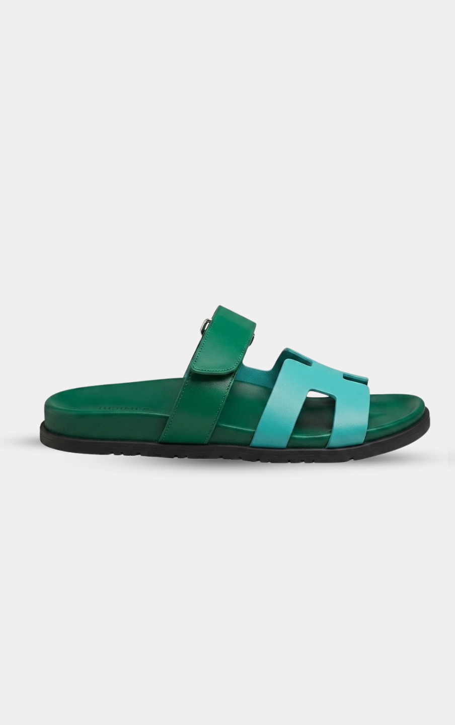 Hermès Chypre Leather Green/Blue Sandal