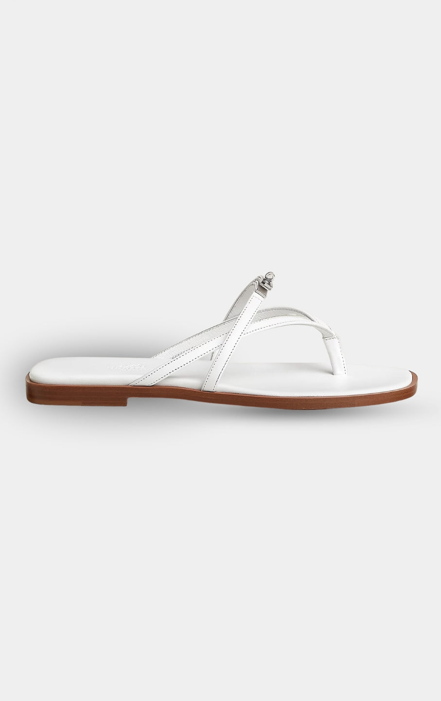 Hermès White Miss Sandal