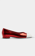 CHANEL Red & White pumps '26 Ballets Flats