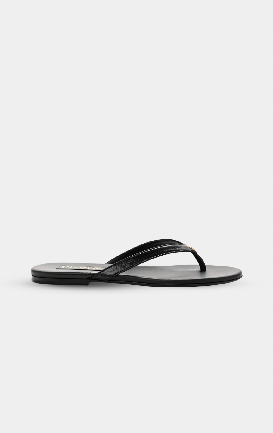 CHANEL Black Thong Sandals