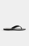 CHANEL Black Thong Sandals
