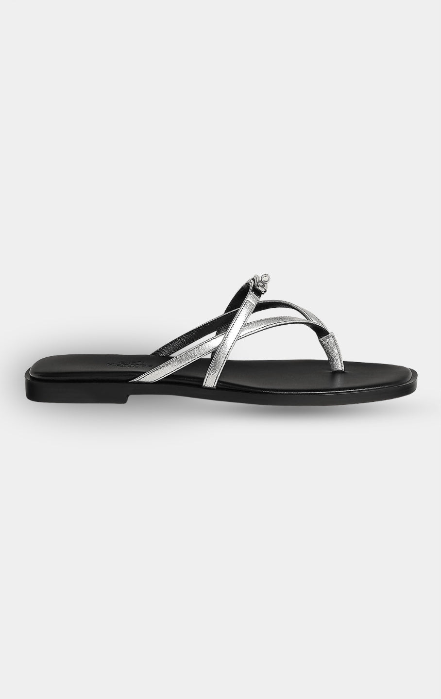 Hermès Grey Miss Sandal Silver