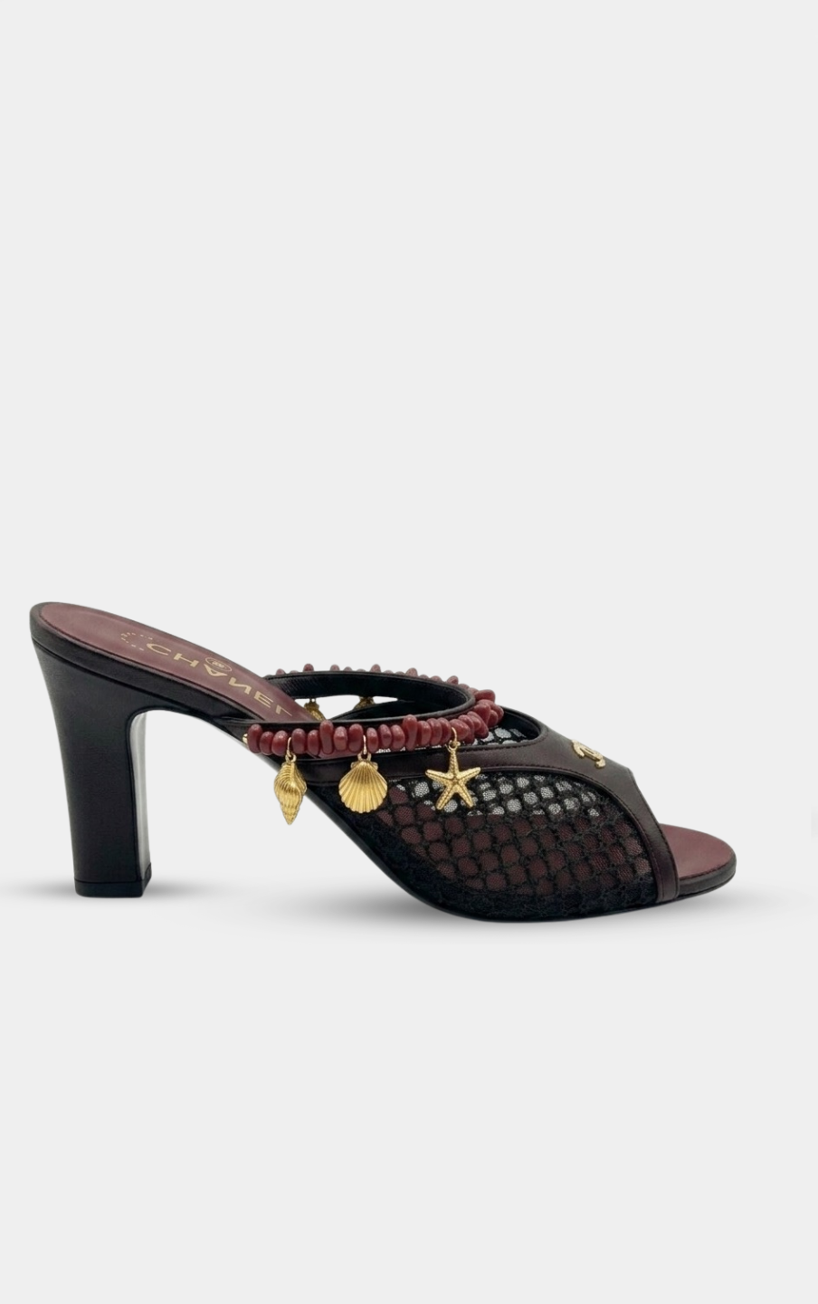 THE CHANEL Black COCO Beach 26 Mule