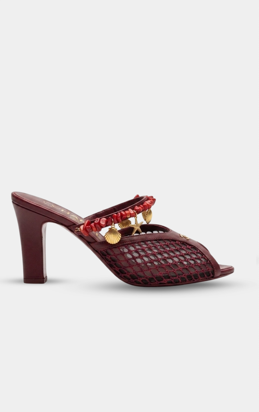 THE CHANEL Burgundy COCO Beach 26 Mule