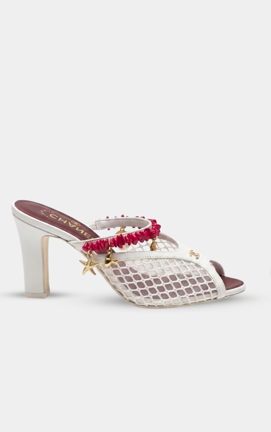 THE CHANEL White COCO Beach 26 Mule
