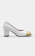 CHANEL White & Gold pumps '26 Heels
