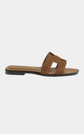 Hermès Oran Braided Goat Sandals