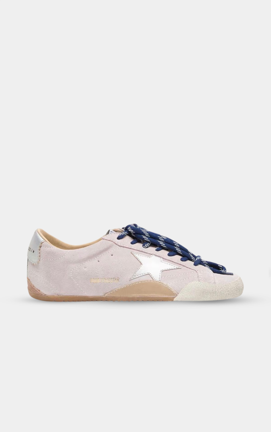 GGDB True-Star in pastel pink suede with silver star and heel tab