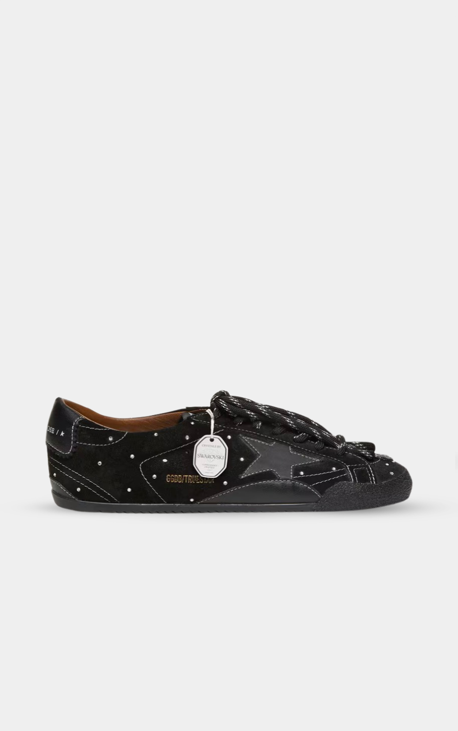 GGDB True-Star in black suede with Swarovski crystals