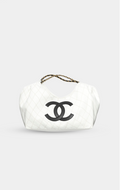 CHANEL COCO BEACH WHITE SHOPPING BAG