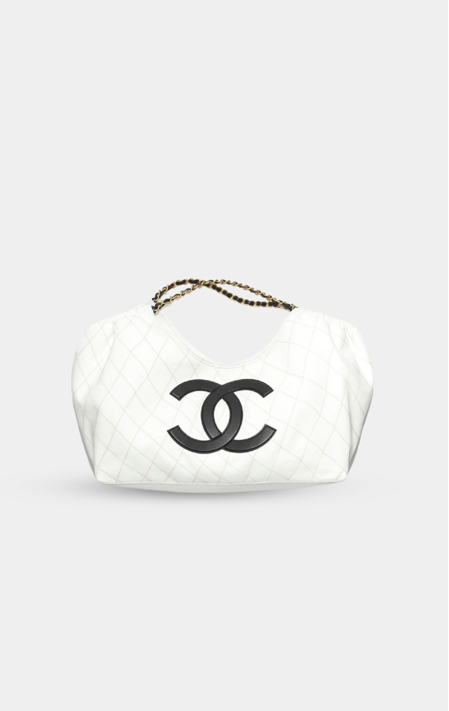 CHANEL COCO BEACH WHITE SHOPPING BAG