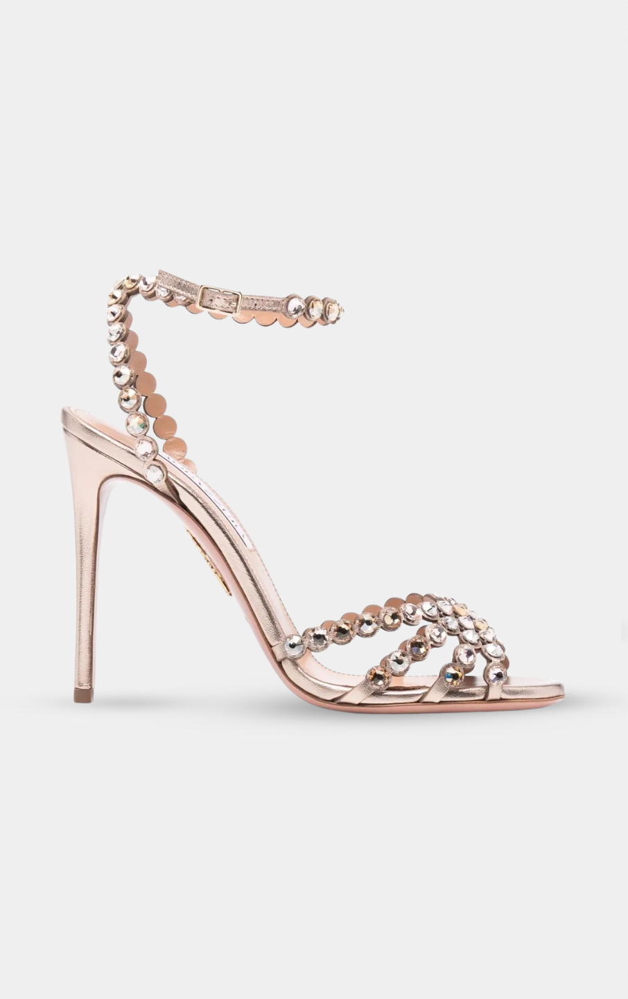AQUAZZURA Tequila Light Copper Sandal 105