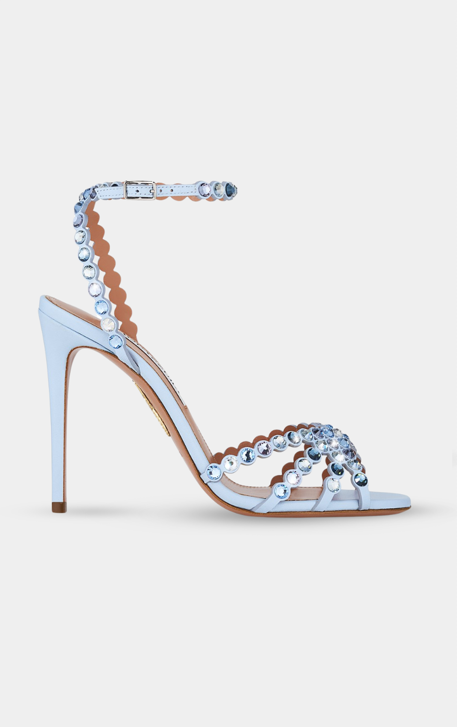 AQUAZZURA TEQUILA BABY BLUE SANDAL 105