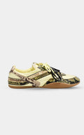 MIU MIU X New Balance Gymnasium Yellow Snakeskin Sneakers