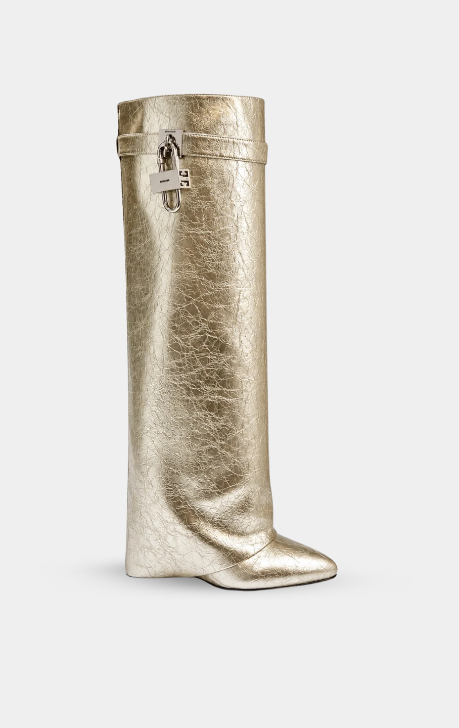 GIVENCHY Shark Lock Boots In Silver