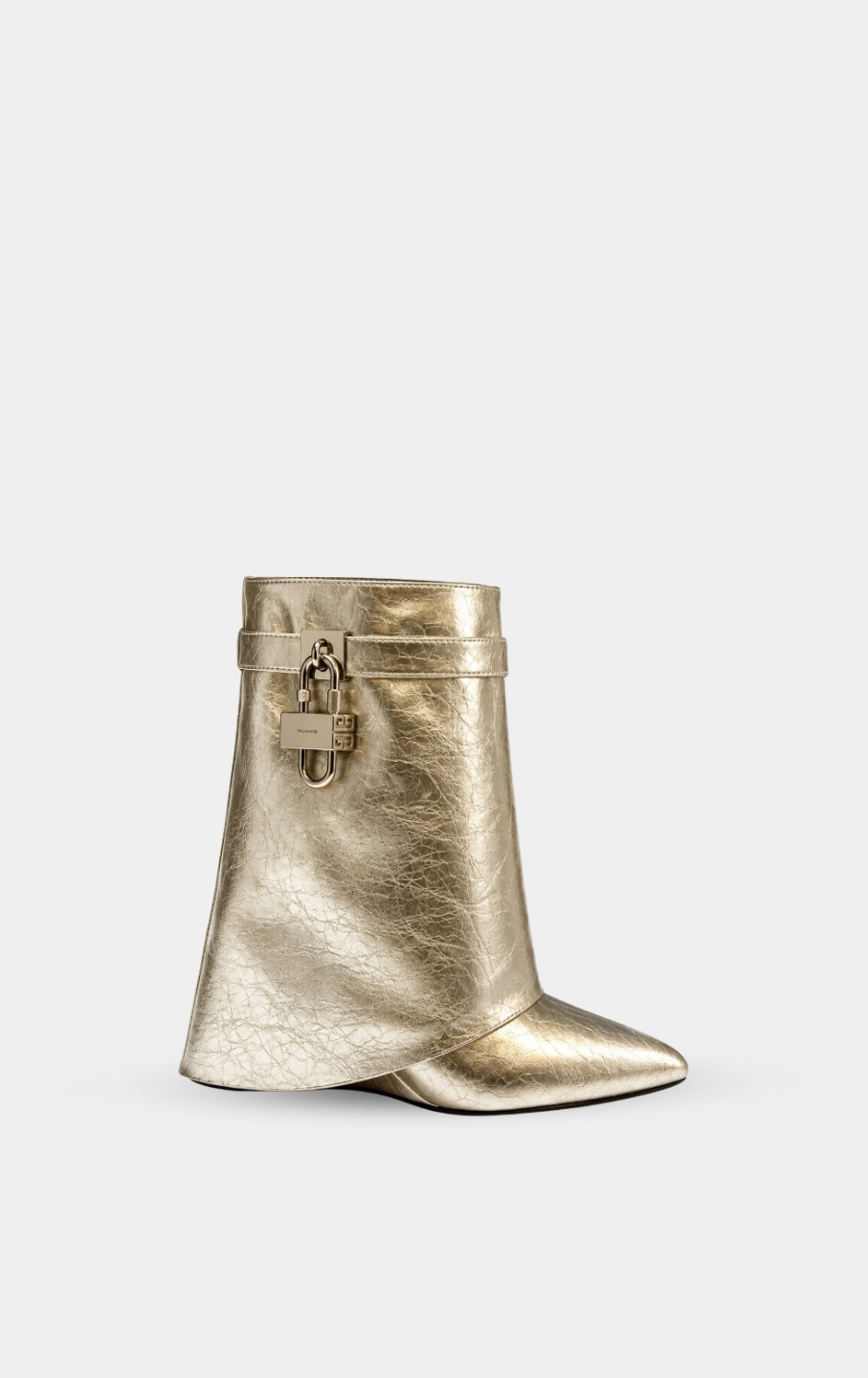 GIVENCHY Shark Lock Ankle Boots In Silver