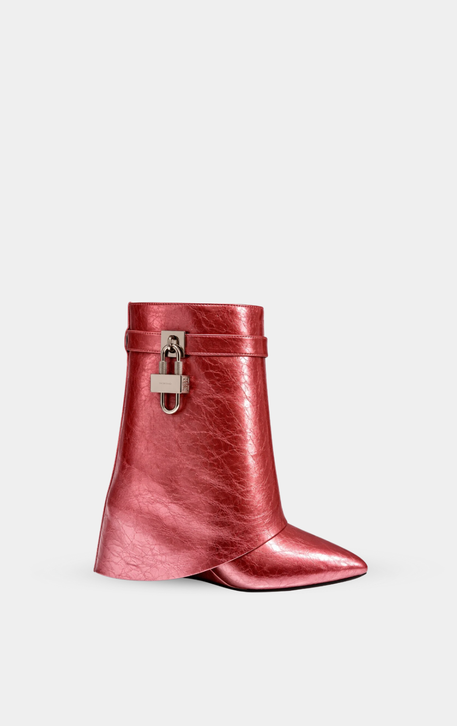 GIVENCHY Shark Lock Ankle Boots In Rose Gold